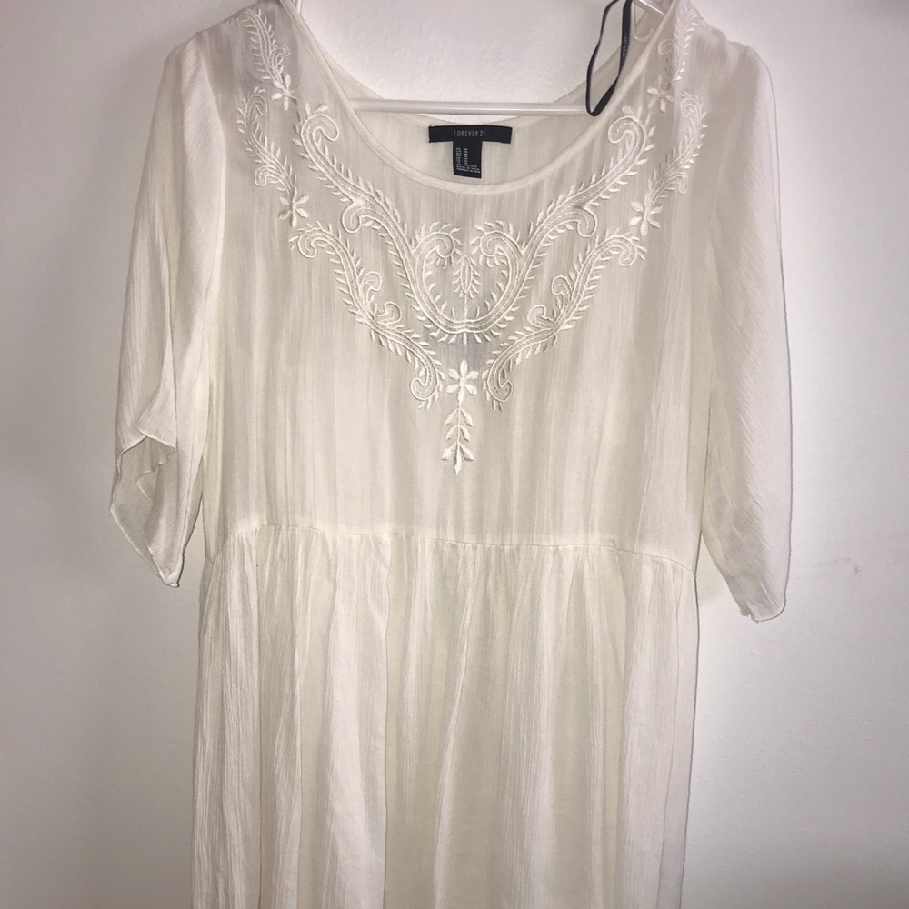 Boho white dress